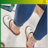 Skórzane klapki damskie kotki Slippers