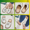 Skórzane klapki damskie kotki Slippers