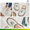 Skórzane klapki damskie kotki Slippers