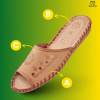 Skórzane klapki damskie kotki Slippers