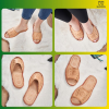 Skórzane klapki damskie kotki Slippers