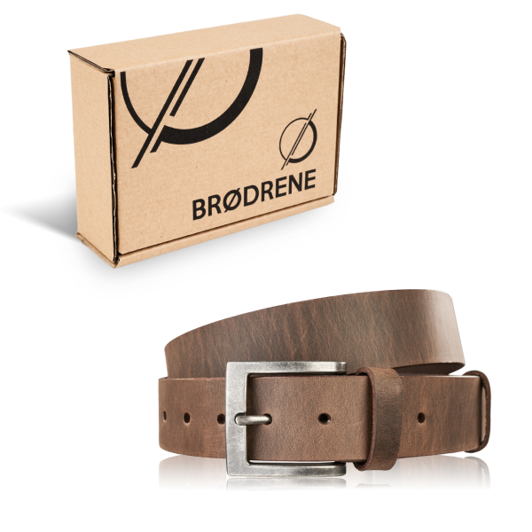 Pasek do Spodni Męski OPM-13 Brødrene Brązowy