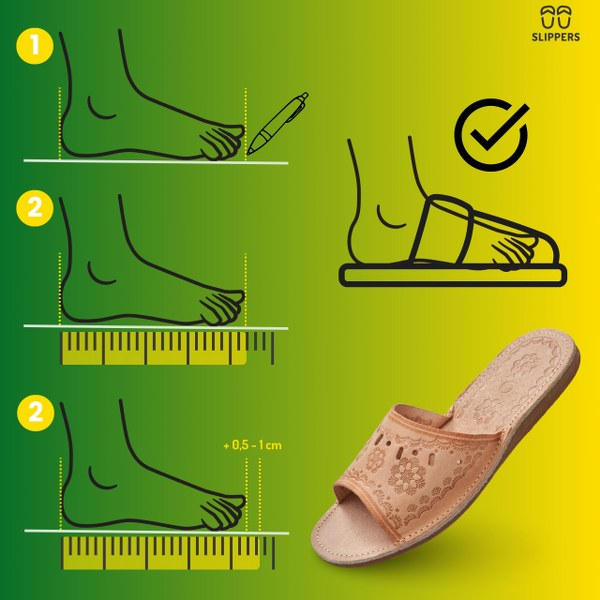Damskie Pantofle Skórzane Góralskie Slippers