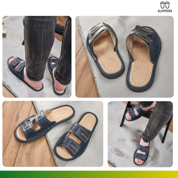 Slippers Męskie Domowe granatowe
