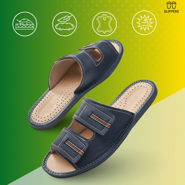Slippers Męskie Domowe granatowe