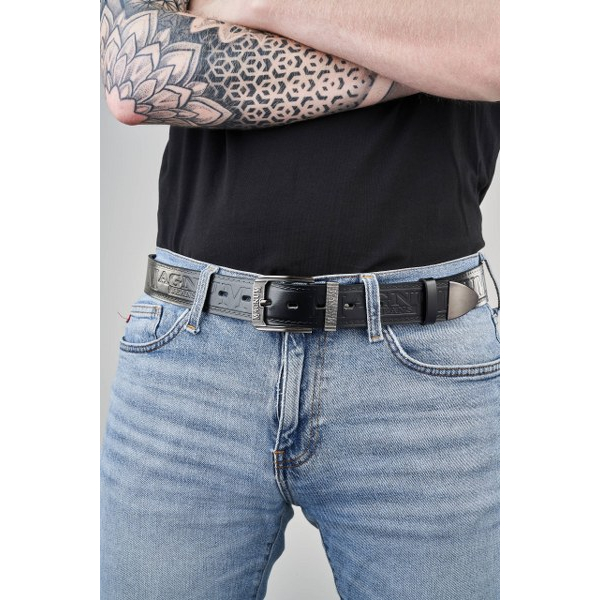 Pasek Męski Magnum MAG-09 Brødrene Czarny