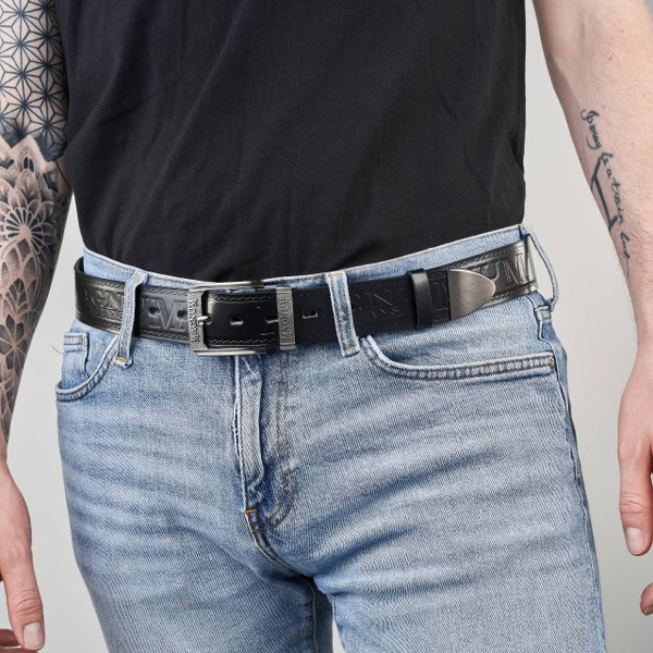 Pasek Męski Magnum MAG-09 Brødrene Czarny