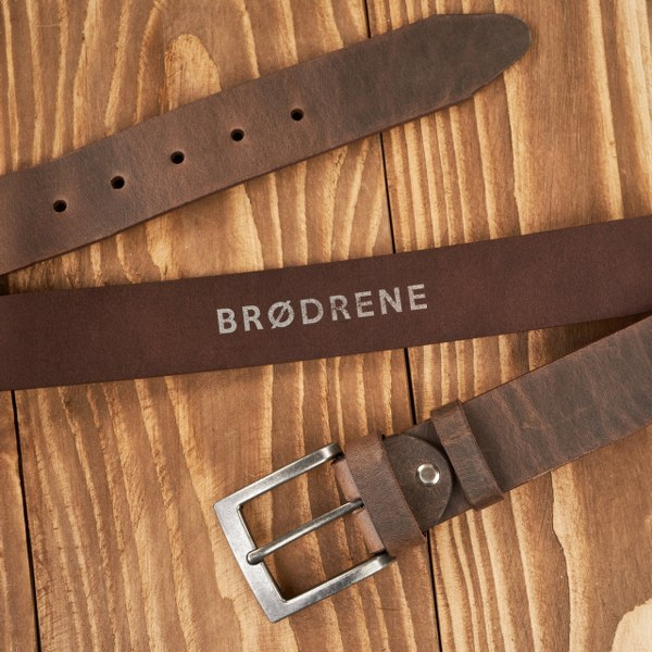Pasek do Spodni Męski OPM-13 Brødrene Brązowy