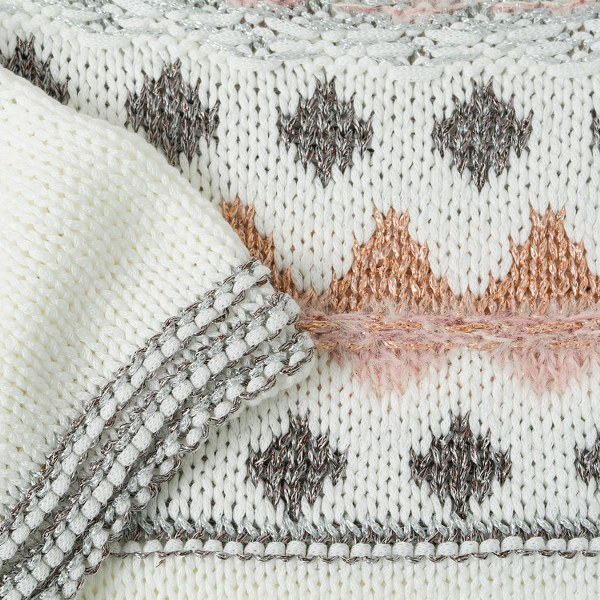 Pastelowy Sweter Damski z Długim Rękawem PaMaMi Różowy