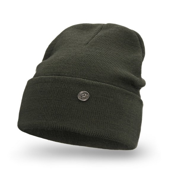 Komplet Damski PaMaMi Czapka Komin Khaki