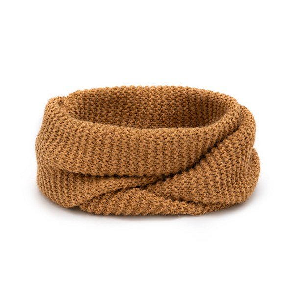 Komplet Damski PaMaMi Czapka Komin Rękawiczki Camel