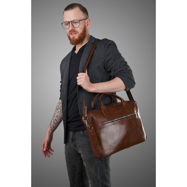 Skórzana Torba na Laptopa Brødrene R05